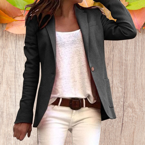 Klassieke Slim Fit Blazer Met Reverskraag En Knoopsluiting voor Dames | Perfect voor alle seizoenen