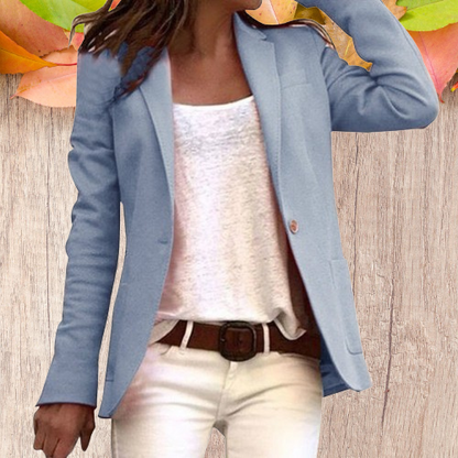 Klassieke Slim Fit Blazer Met Reverskraag En Knoopsluiting voor Dames | Perfect voor alle seizoenen